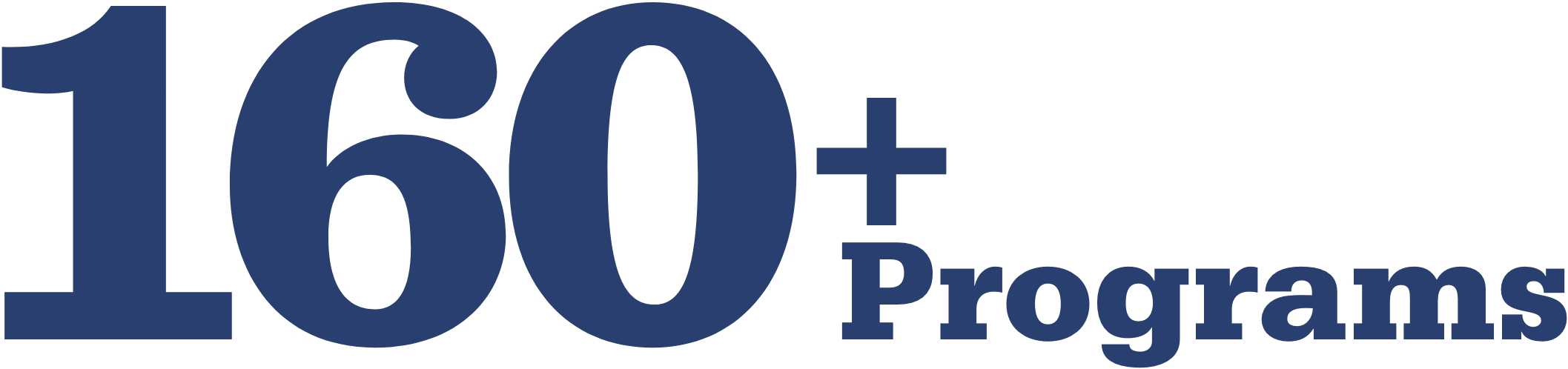 160+ Programs Graphic
